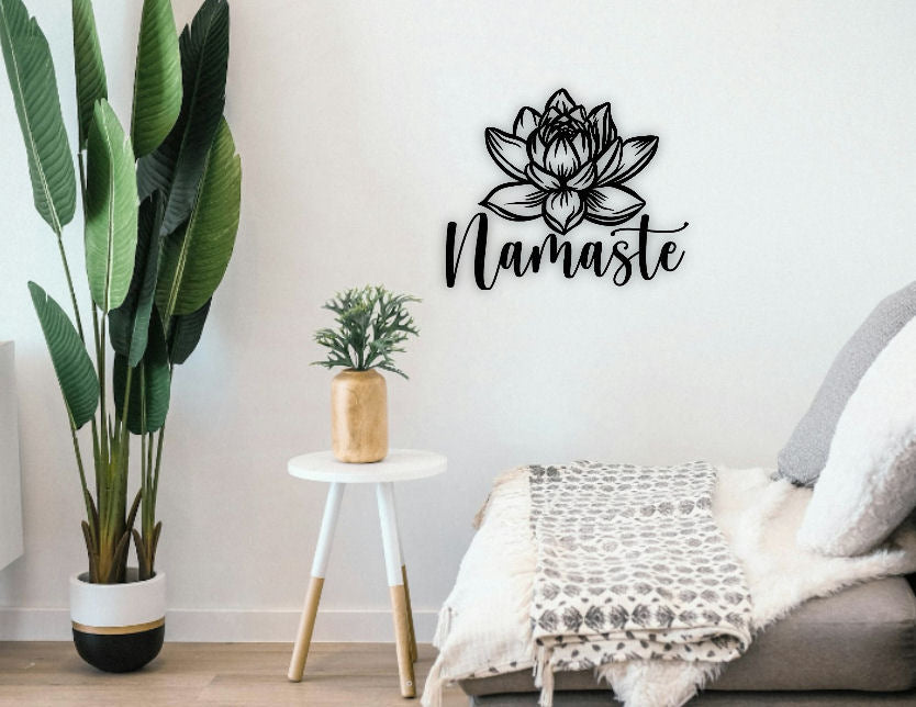 Namaste Metal Sign